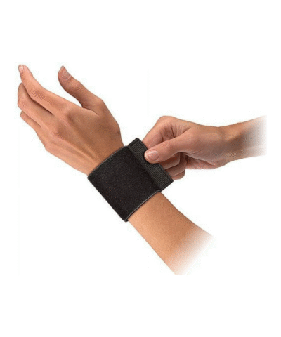 Mueller Elastic Wrist Support with Thumb Loop - Black, OSFM