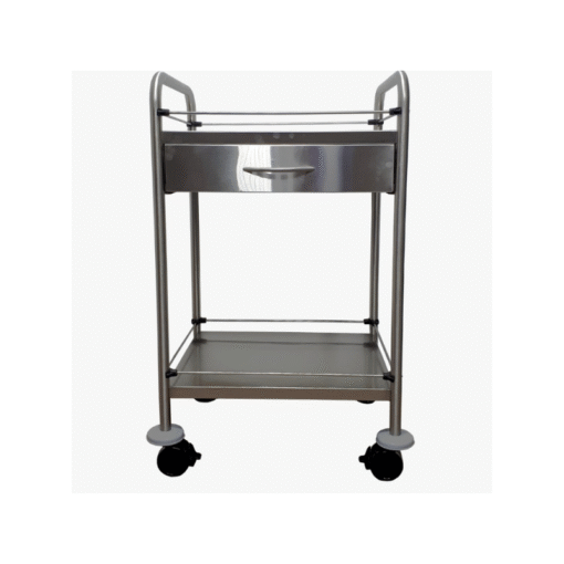 Stainless Steel Medical Trolley with one Drawer