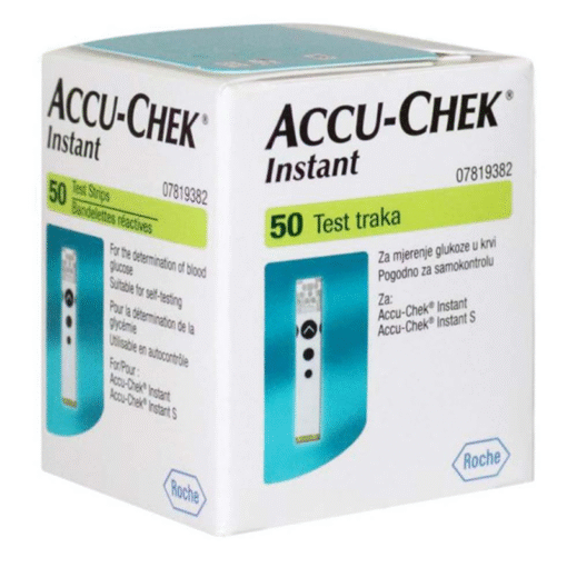 Accu-Chek Instant Blood Glucose Test Strips – 0.5 mL Easy-Edge, Pack of 50