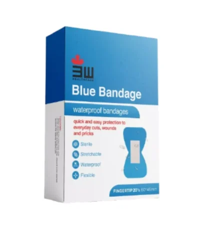 3W – Blue Waterproof Bandage Fingertip 20s