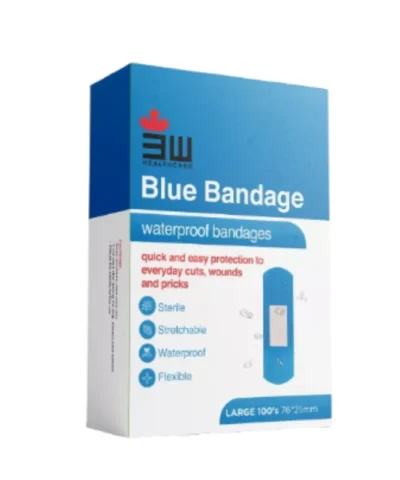 3W – Blue Waterproof Bandage Large 100s