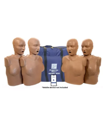 PRESTAN Professional Adult Female Manikin 4-Pack - Dark Skin