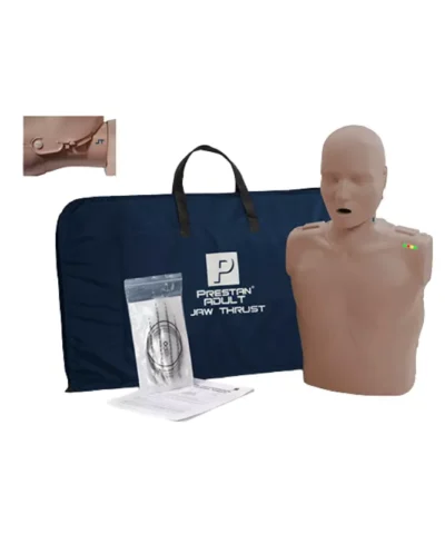 PRESTAN Professional Adult Jaw Thrust Manikin with CPR Feedback, Dark Skin