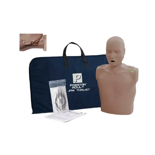 PRESTAN Professional Adult Jaw Thrust Manikin with CPR Feedback, Dark Skin