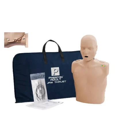 PRESTAN Professional Adult Jaw Thrust Manikin with CPR Feedback, Medium Skin