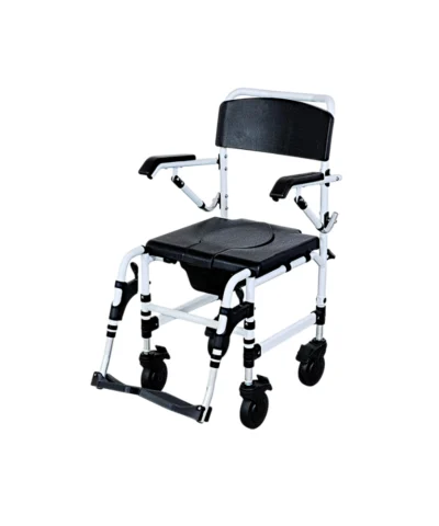 Comfort Commode Chair with Height Adjustable PU Seat