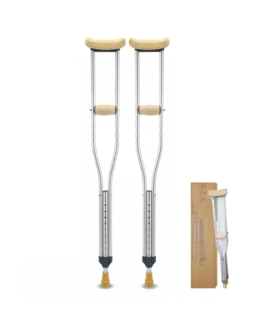 Large Adjustable Aluminum Underarm Crutches (Pair) 130cm-150cm