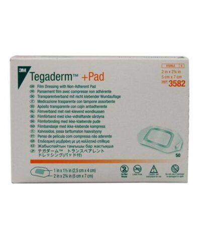 3M Tegaderm +Pad Transparent Dressing with Absorbent Pad 3582 - 5cm x 7cm (Pack of 50)