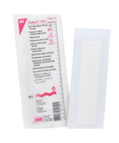 Medipore + Pad Soft Cloth Adhesive Wound Dressing, 3571 (10cm x 25cm)
