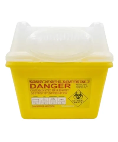 Sharpsbox 2L Clinical Sharps Container – Safe Medical Waste Disposal
